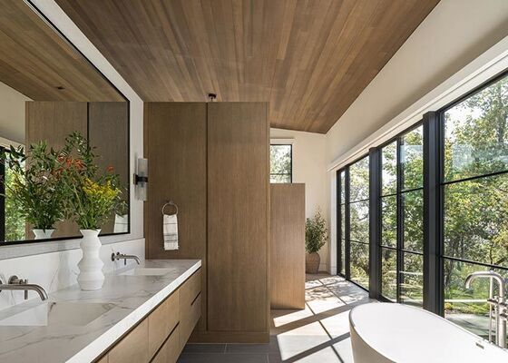 Customized Prefab House Villa And Office Building With Outdoor Aluminum Windows & Doors