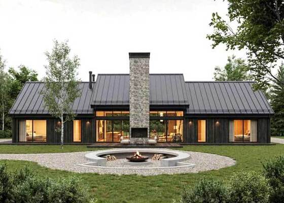 AS/US Standard Light Steel Frame Prefab House Luxury Villa Panelized Home Kits