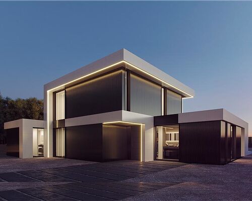 As/Us Modular Prefab Luxury Villa House With Light Steel Frame For Modern Family Living