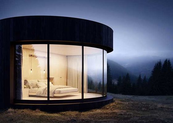 Viviendas prefabricadas modulares modernas de acero ligero, unidades de hotel domo prefabricadas