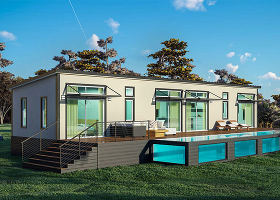 Prefabricado Cuadro de acero ligero Casa modular Villa Casas de acero ligero Kit para construir