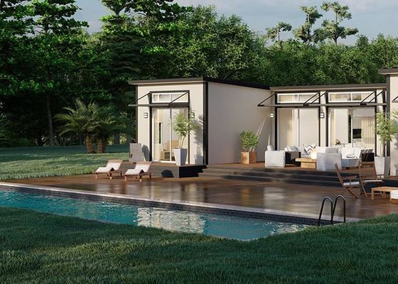 Casa prefabricada de acero ligero Granny Flat Studio Casa móvil con 3 dormitorios 2 baños