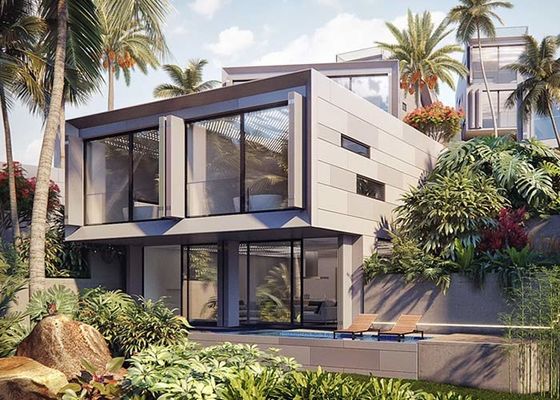 Cuadro de acero ligero Casas prefabricadas Sistema plegable Casas de diseño moderno Para unidades hoteleras