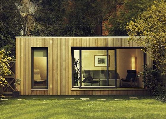 Estudio de jardín prefabricado de alta calidad. Marco de acero ligero con diseño ingeniero.
