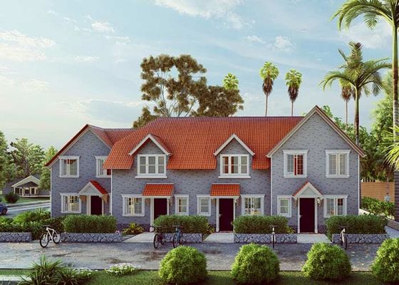 Edificios de apartamentos prefabricados de 2 plantas en el Reino Unido | Carcasa de marco de acero ligero