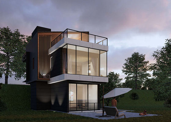 AS/NZS/USA Estándar de acero ligero prefabricado Casa de marcos de acero ligero para vivienda Unidad de hotel modular de lujo