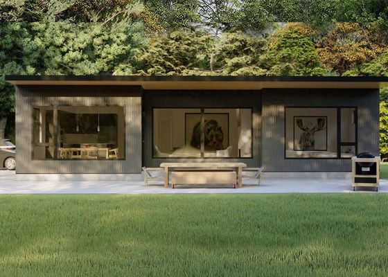 Villa y Oficina Modular de Lujo Estándar ASTM, Hogar Residencial Moderno de Acero Ligero tipo Bungalow