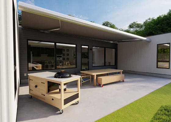 Prefab Garden Studio With Storage Light Steel Frame House Kits