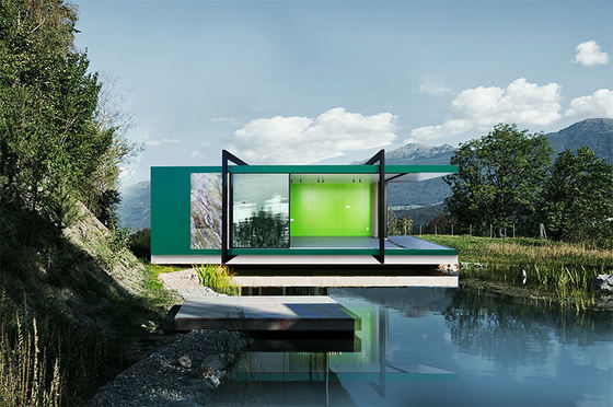 Casas prefabricadas modulares con marco de acero ligero AS4600 jardín pérgola