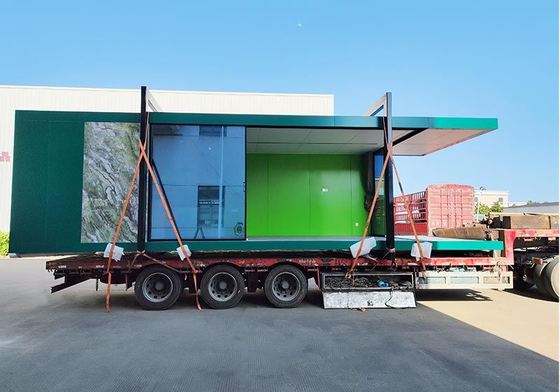 Diseño de cabaña pequeña sostenible retiro prefabricado casa de estructura de acero ligero estudio de jardín