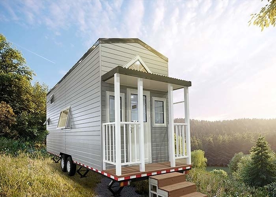 Minicasa prefabricada modular con estructura de acero ligero sobre ruedas: el mejor compañero de viaje