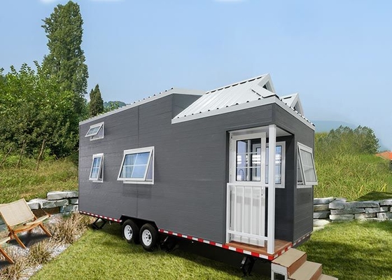 Casa minúscula prefabricada modular punta: Diseño de acero ligero innovador en la rueda