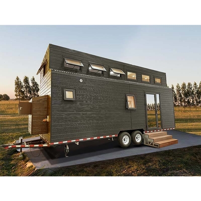 Puerta de aluminio con marco para ventanas Suelo laminado Vivienda pequeña Soluciones para el hogar Hogar modular