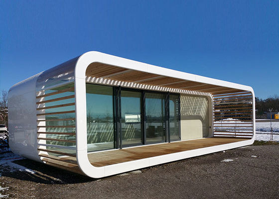 Cabina de lujo con diseño de marco de acero ligero, unidad de hotel prefabricada Casas modulares pequeñas
