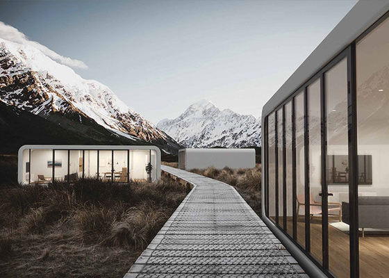Prefab Light Steel Frame Overwater Bungalows Modular Hotel Unit Lodges Cabin