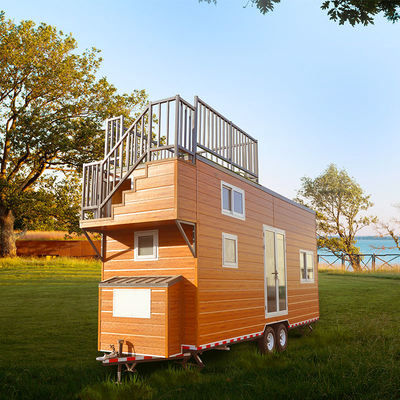 Factory Direcet Prefab Tiny Homes On Wheels Casa remolque Orlando listo para el envío para Airbnb