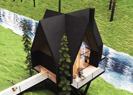 Casa prefabricada Cabina de lujo con marco de acero ligero Casa modular Casa para Airbnb