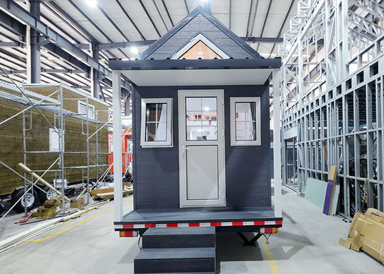 Casa prefabricada modular Casitas en ruedas para alquilar Cuadro de acero de calibre ligero