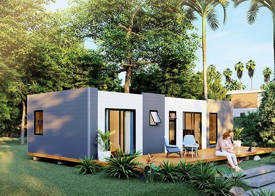 Casa prefabricada con marco de acero de calibre ligero modular Casa móvil abuela piso ADU