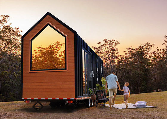 Luxury Glamping Casas prefabricadas personalizadas Casa pequeña en ruedas Para hoteles / campings / alquiler