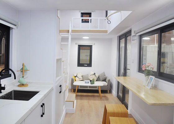 Moderna casa pequeña con cocina y baño lujosa casa prefabricada pequeña en ruedas