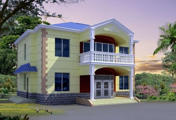 Una casa de planta baja de acero de la playa del dormitorio, pequeños equipos prefabricados de la casa, fundación de acero ligera