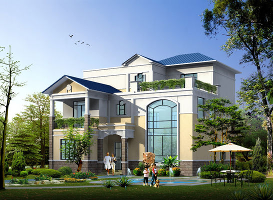 Fabrica Construir Sistema Panelizado Estructura de Acero Villa Prefabricada New Design Casa Aduanera