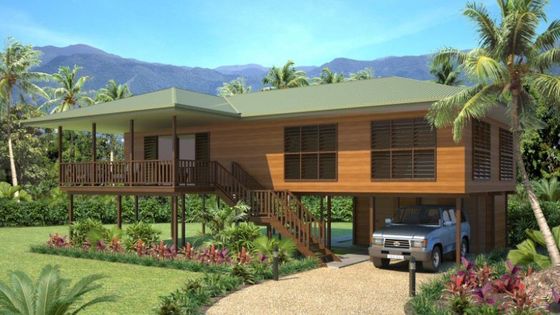 Bungaló de madera y acero ligero / Bungalós de lujo en la playa para Tailandia y las Islas Cook