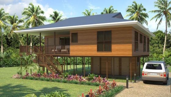 Casas de madera prefabricadas de acero ligero de montaje rápido Bungalows de playa con ficción
