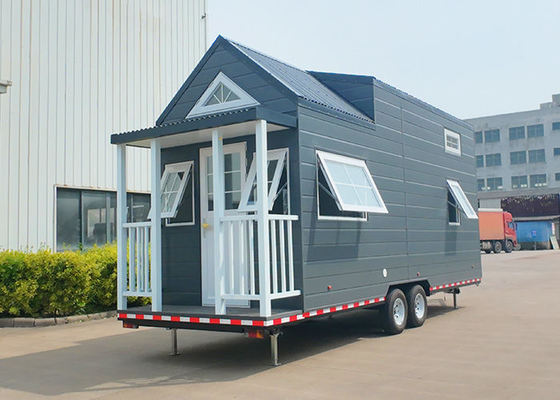 Australian Standard Prefab Tiny House On Wheels Casa móvil con remolque para viajes
