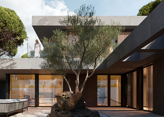 Villa de lujo prefabricada, casa unifamiliar, casa modular, casa de acero, Ktis