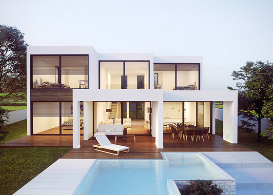 Villas prefabricadas a prueba de huracanes, casas unifamiliares, casas modulares, casas de acero, Ktis