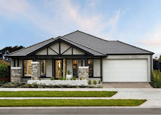 Conjuntos de casas prefabricadas estándar de acero modular y de calibre ligero