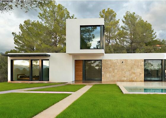 Sistema de paneles ecológicos y casas modulares prefabricadas populares.