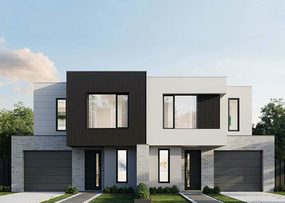 China Prefabricado Acero Cuadro panelizado Home Kits 40Ft Panel de sándwich Impermeable Villas de lujo