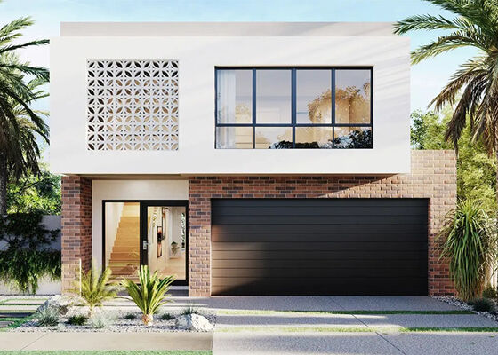 Casa prefabricada de 3 dormitorios Villa Conjuntos de vivienda modular con revestimiento térmico de revestimiento de metal