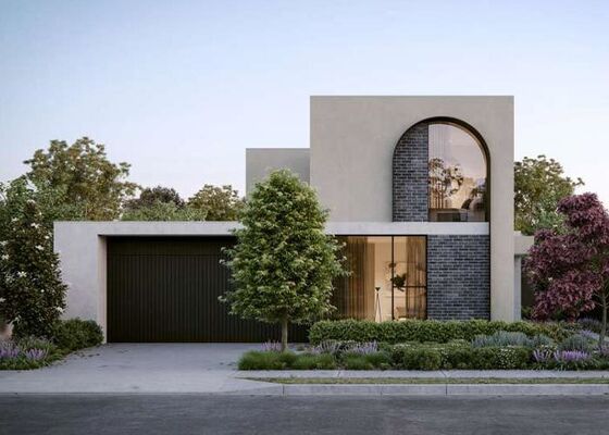 Casa prefabricada de lujo de 2 pisos para una sola familia con estructura de acero ligero