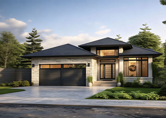 AS/US Standard Villa de acero ligero Mansión de lujo prefabricada casa unifamiliar