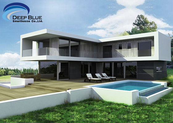 Construcción en frío de acero estructural de acero ligero marco prefabricado Villa de diseño moderno casas