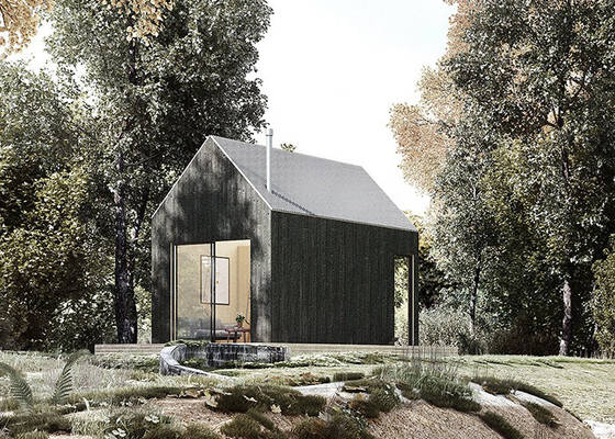 Marco de acero de madera estándar europeo de la luz del piso del desván del chalet de la cabina de la casa de acero prefabricada