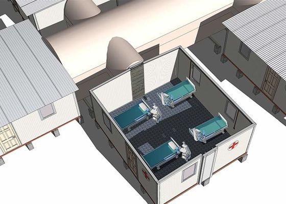 Casa prefabricada modular Hospital de campo móvil refugio de emergencia vivienda para la zona de desastre