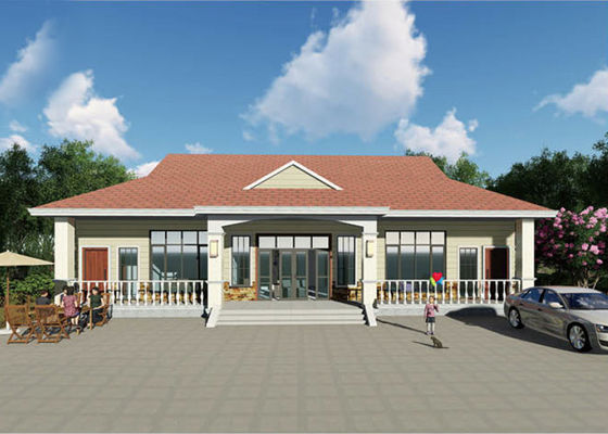 Aus Casa unifamiliar con garaje Acero ligero Prefabricado Casa Modular con el estándar CE