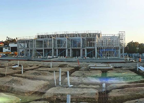 Construcciones de viviendas prefabricadas/edificios prefabricados de 3 pisos con la casa ligera del marco de acero