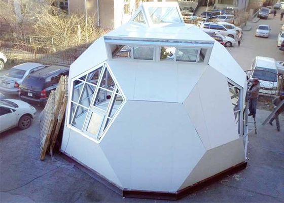AS/NZS Estándar Bungalow Prefab Tiny Homes Moderno Cúpula Prefab Chalet Casa de fútbol
