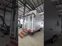 Casa minúscula prefabricada de acero de la luz estándar de Australia en las ruedas con la pared del tablero de WPC