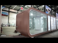 Cuadro de acero de calibre ligero Casas prefabricadas modulares Oficina de jardín con ventanas de doble cristal