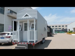 Casas modernas con remolque Casa pequeña Casa móvil Casa lista para el envío con ruedas