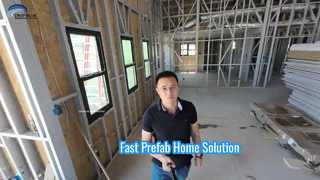 Casa unifamiliar con estructura de acero ligera prefabricada de EE. UU.